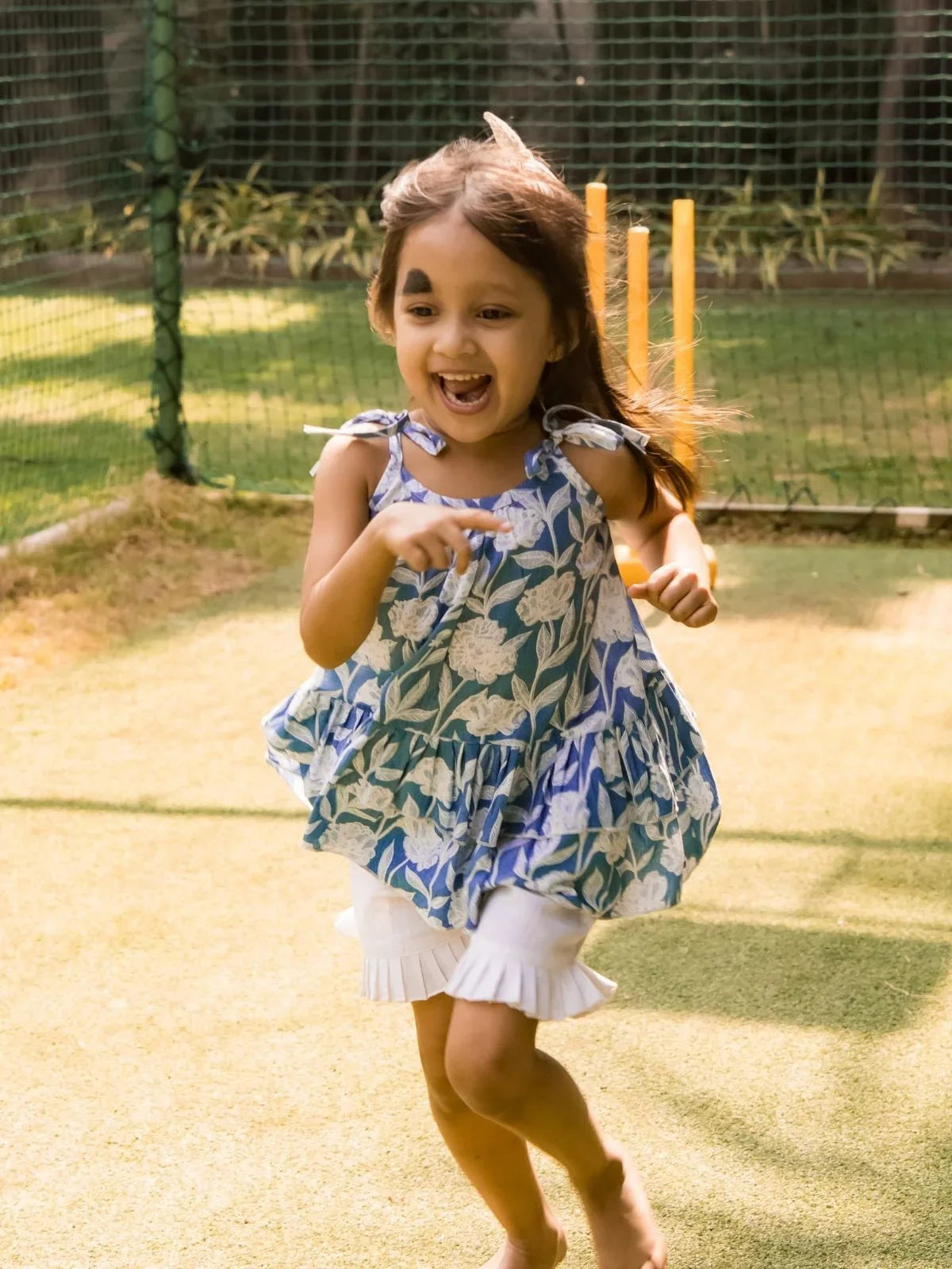 Daisy Royal Blue Ruffled Co-ord Set