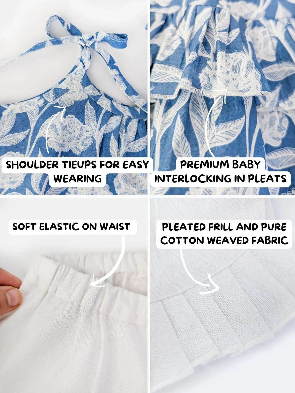 Daisy Royal Blue Ruffled Co-ord Set