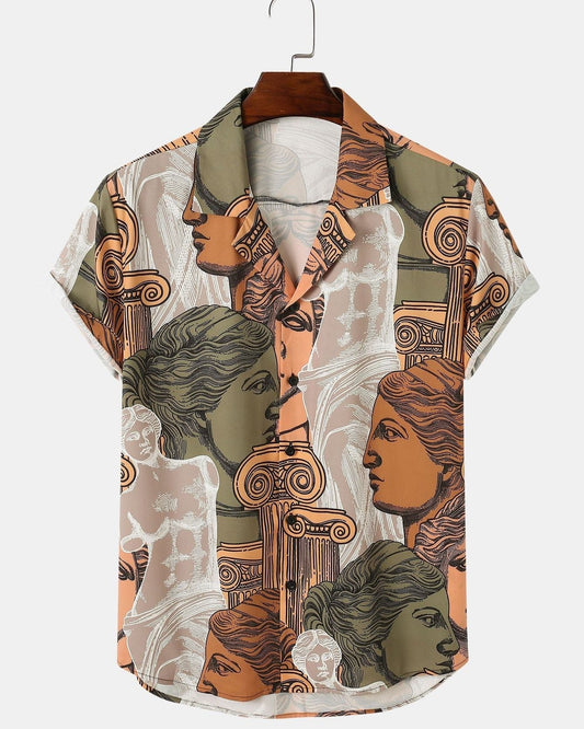 Graeco-Roman Art Print Short-Sleeve Shirt