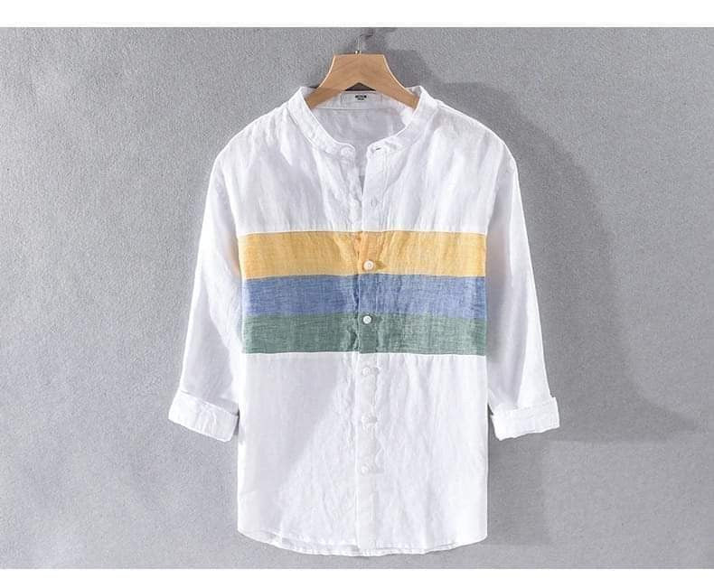 White Linen Stylish Shirt For Men